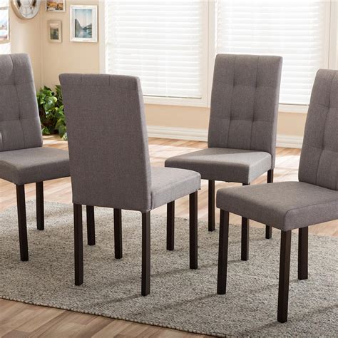 gray upholstered dining chairs